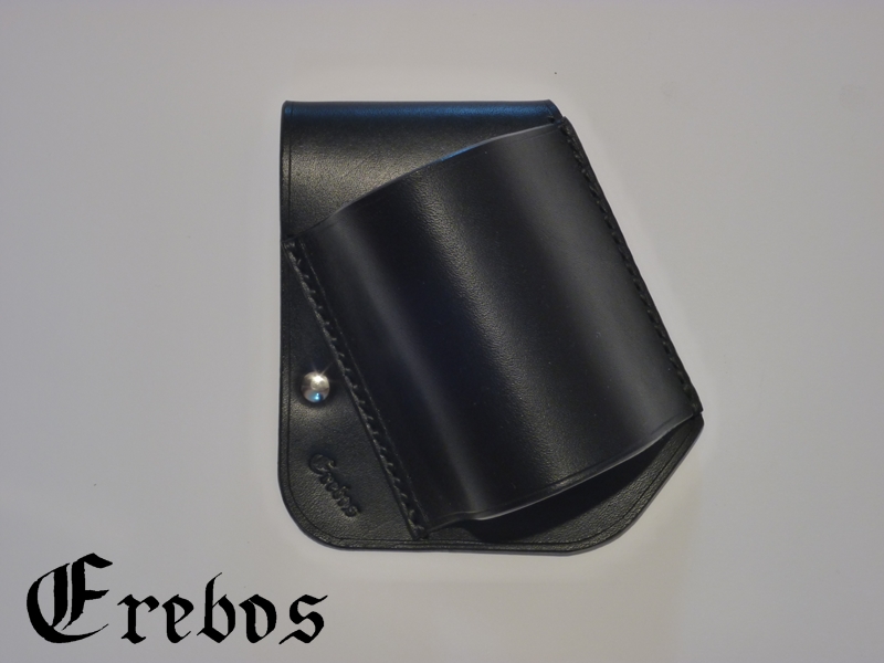 釣り道具玉の柄(タモ)ホルダー黒レザー本革決定版 - Erebos Leather Craft