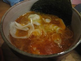やすべえ　辛味みそつけ麺　水餃子、味玉+(3)