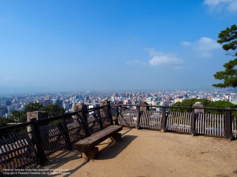 松山城の途中からの眺望