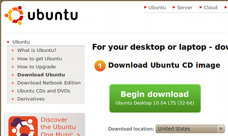Ubuntu 10.04 LTS インストール ISOイメージ ダウンロード