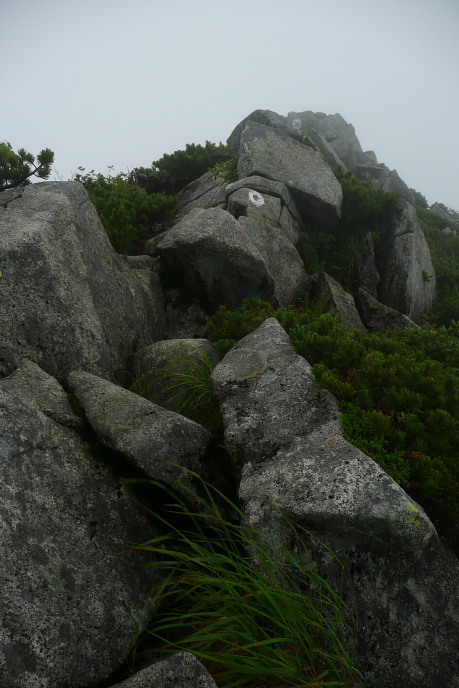 稜線ルートの巨岩3
